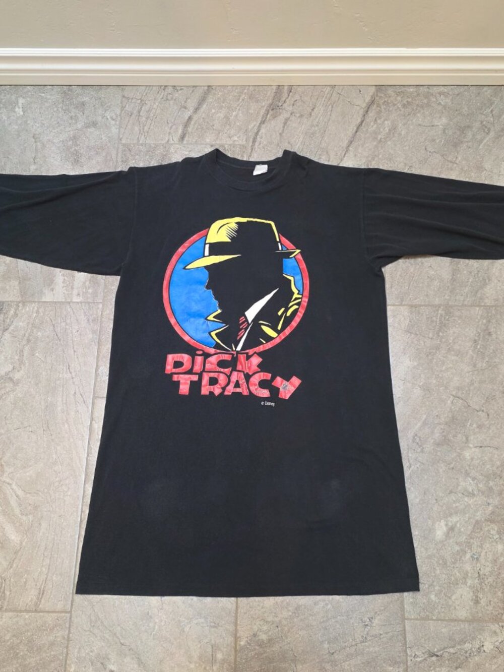 Vintage 90s Dick Tracy Disney Character Fashions TShirt Extra Large Single Stitc